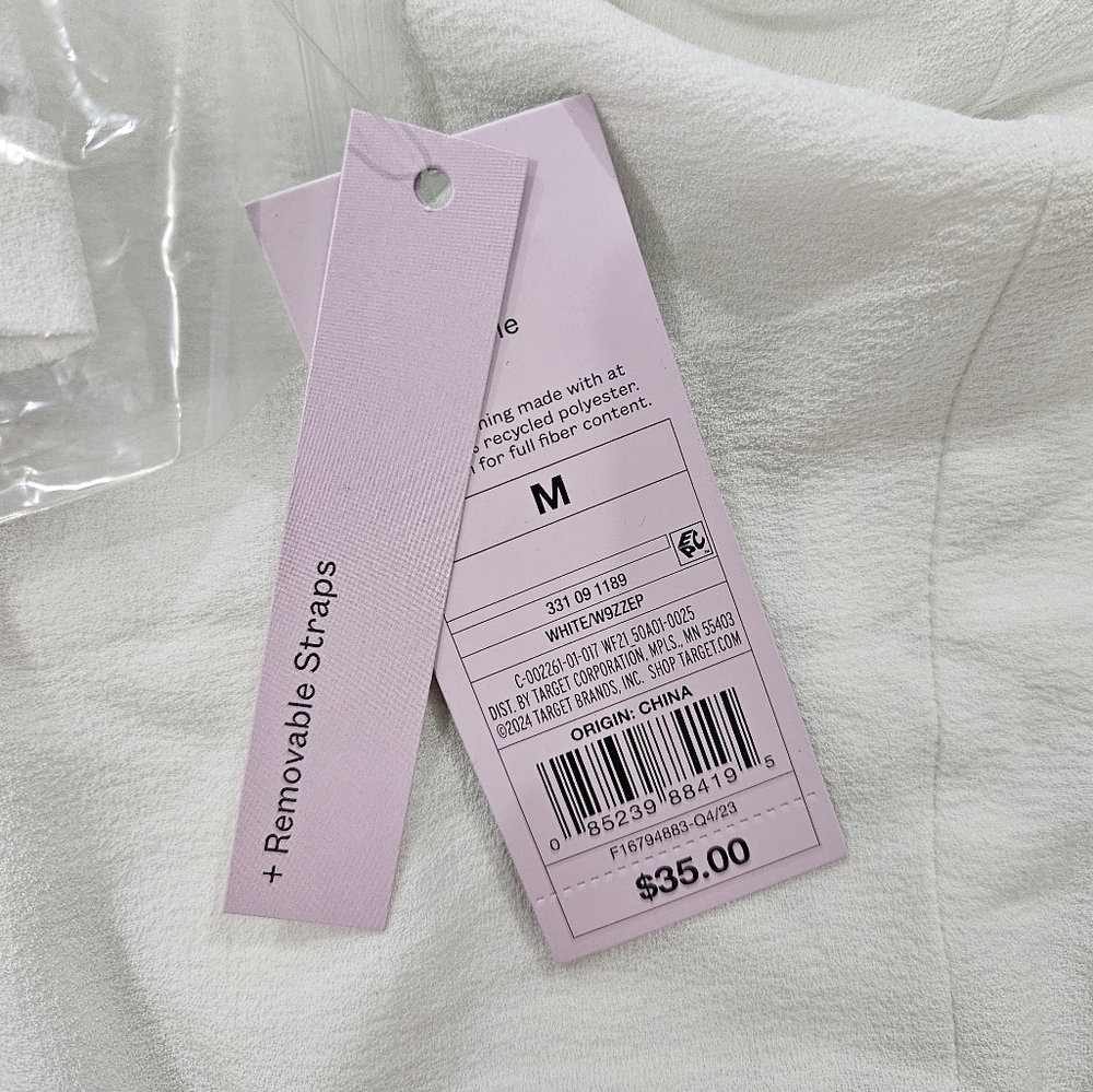 Wild Fable Wide Leg Tube Jumpsuit in White Women’s Size M - Picture 9 of 9